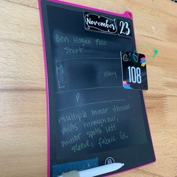 Ben Hogan Performance Polo Shirt Mens L Large Navy Palm Tree Short Sleeve Golf - Picture 11 of 12